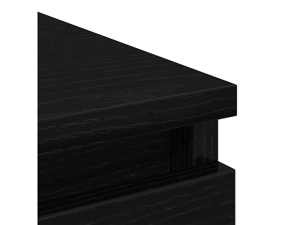 Buffet chêne noir 80x35x76 cm bois d'ingénierie