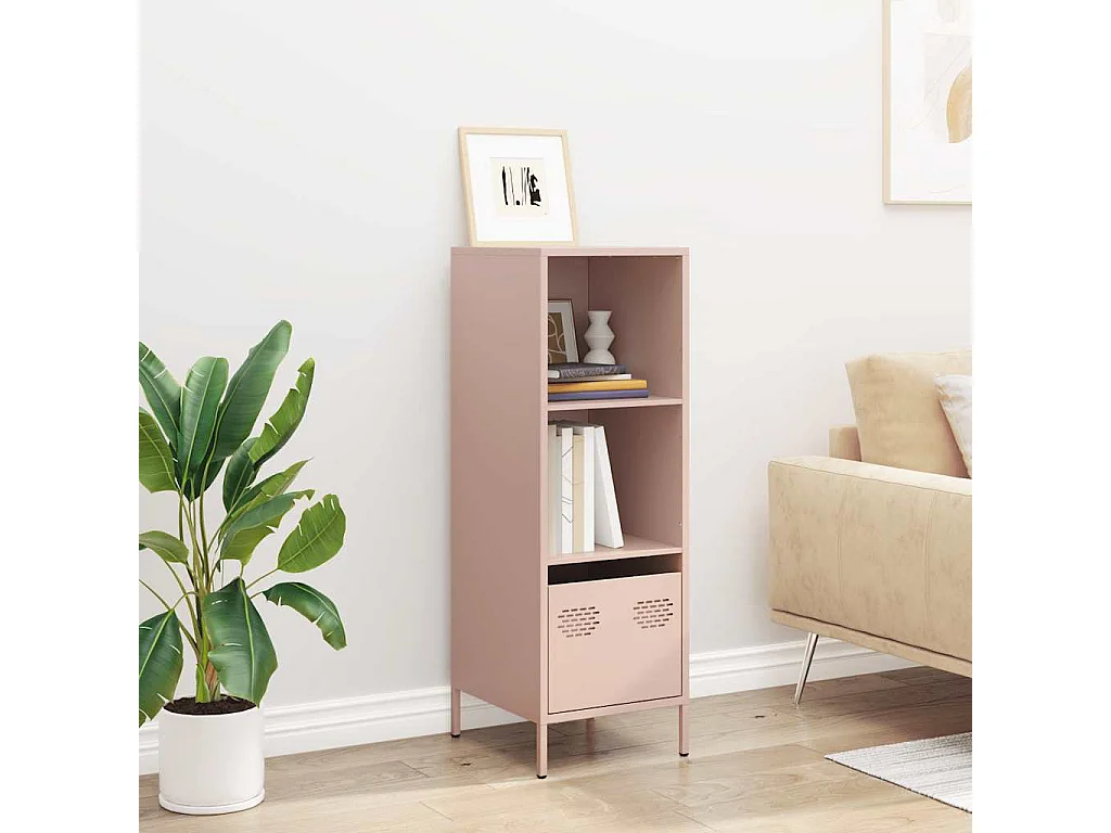 Buffet haut rose 35x39x103,5 cm acier