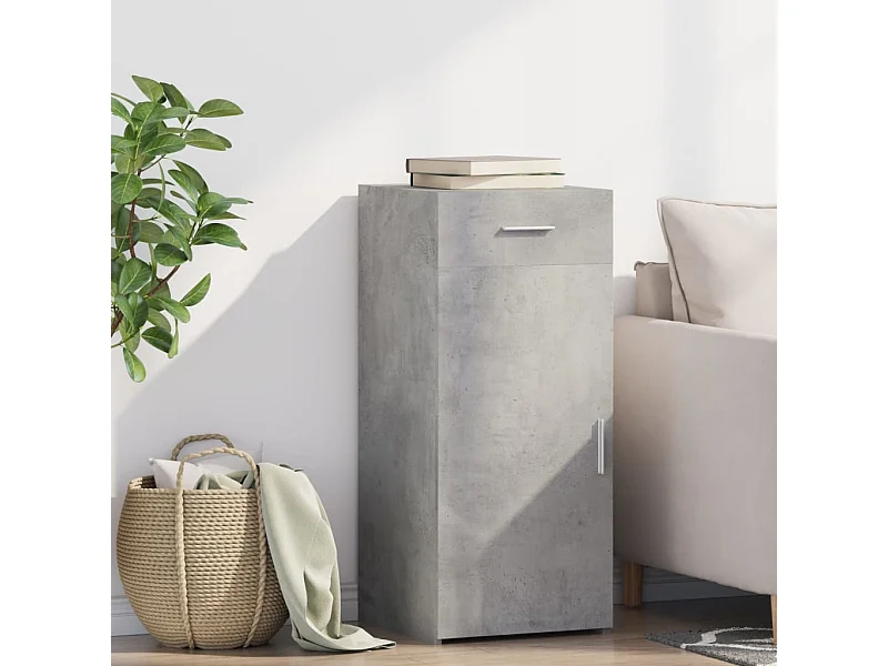 Buffet gris béton 40x42,5x93 cm bois d'ingénierie