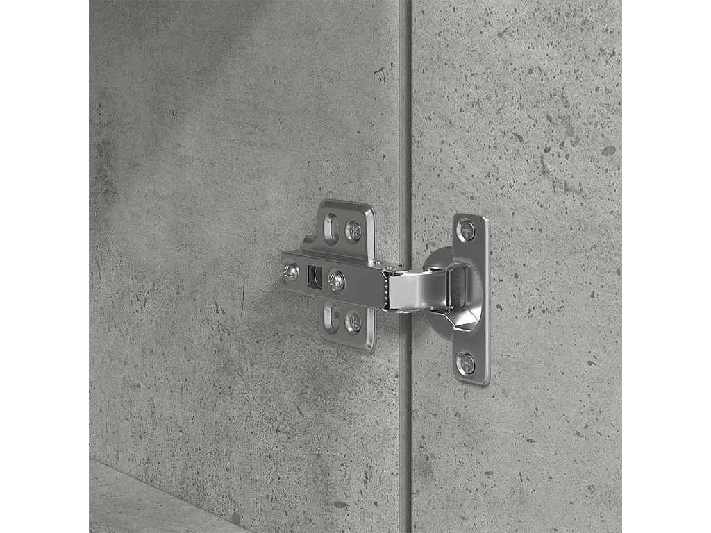 Buffet haut gris béton 70x35x180 cm bois d'ingénierie