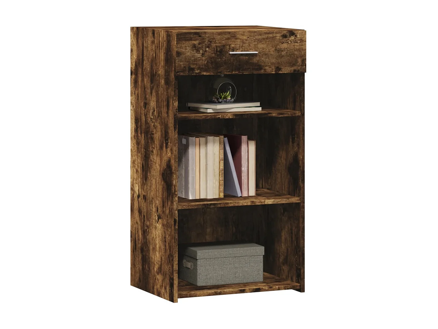 Buffet chêne fumé 50x42,5x93 cm bois d'ingénierie