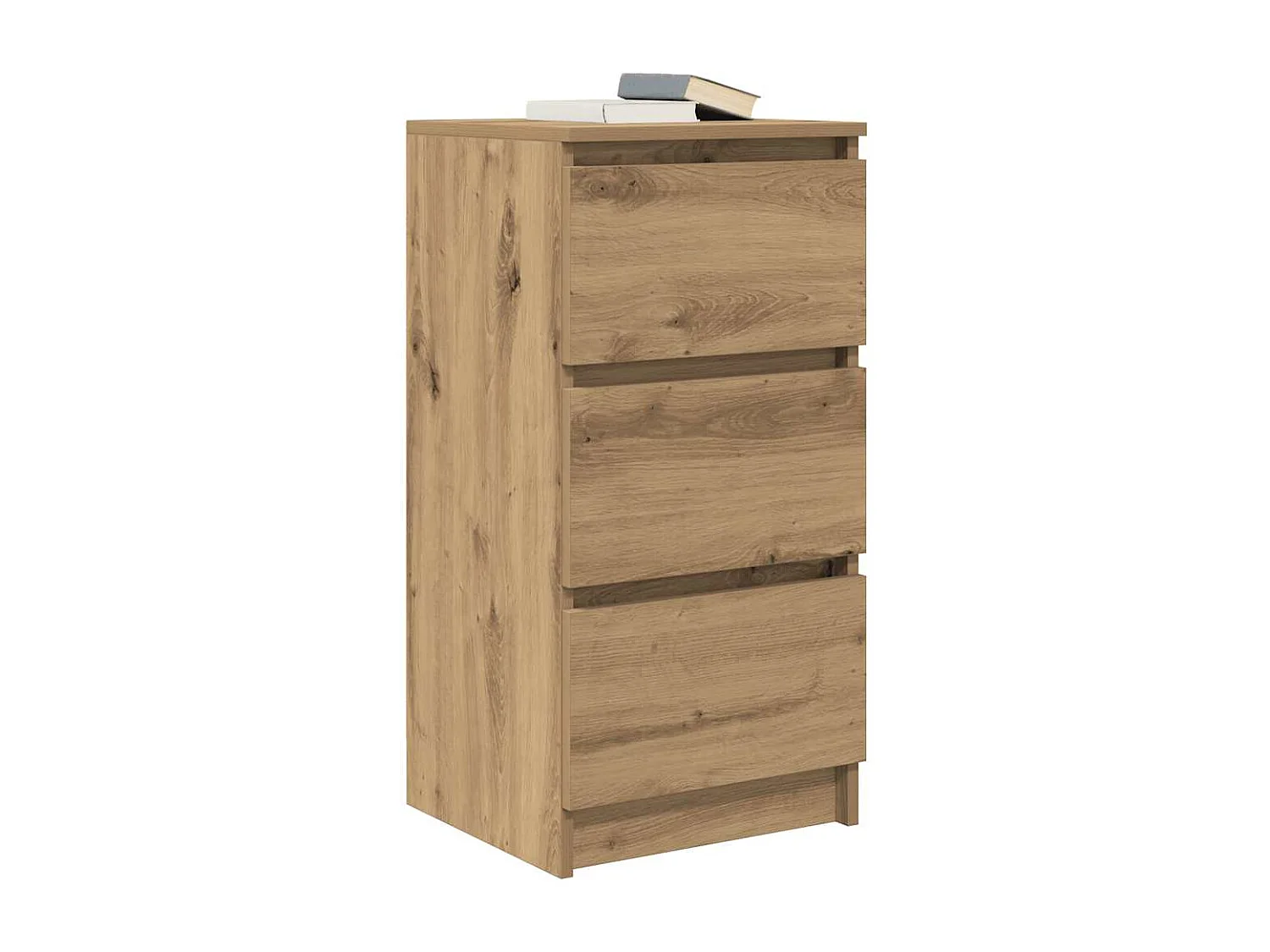 Buffet chêne artisanal 37,5x35x76 cm bois d'ingénierie