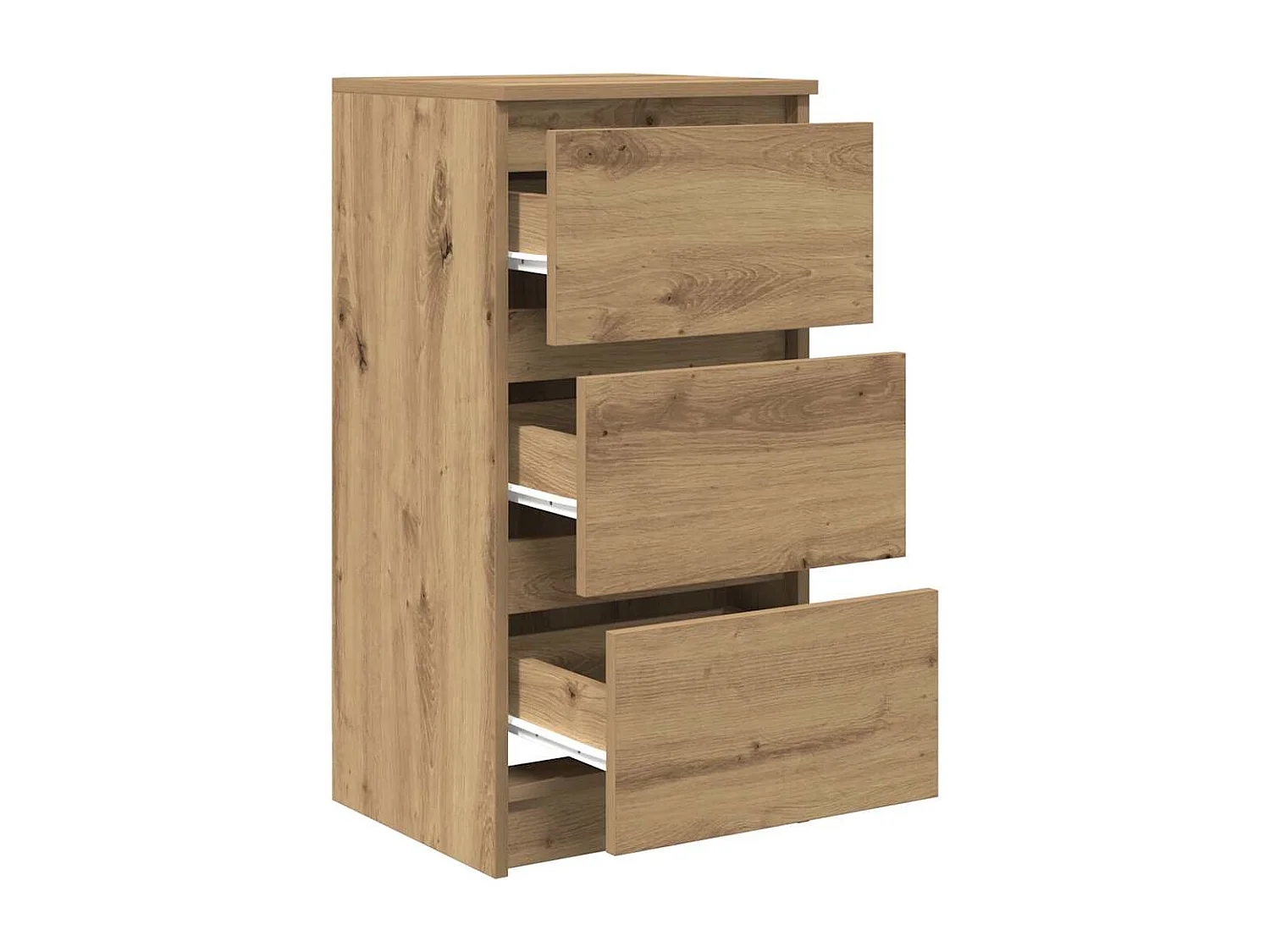 Buffet chêne artisanal 37,5x35x76 cm bois d'ingénierie