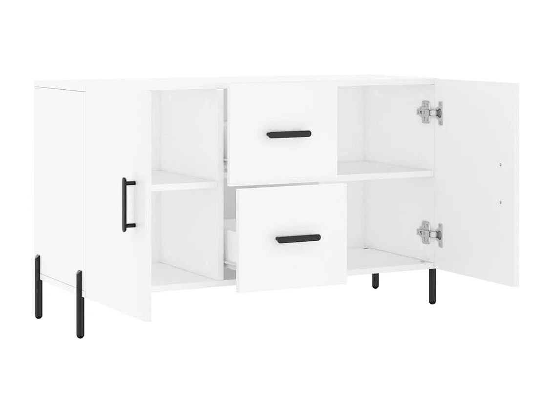 Buffet blanc 100x36x60 cm bois d'ingénierie