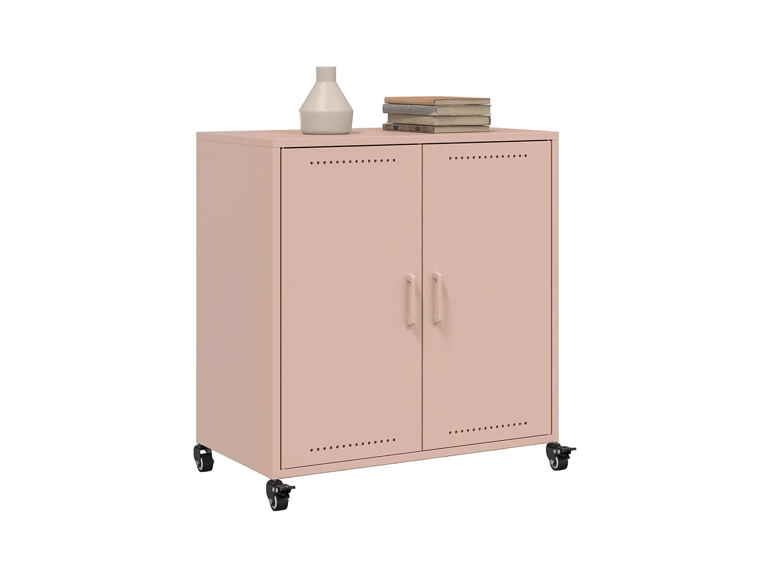 Buffet rose 68x39x72 cm acier