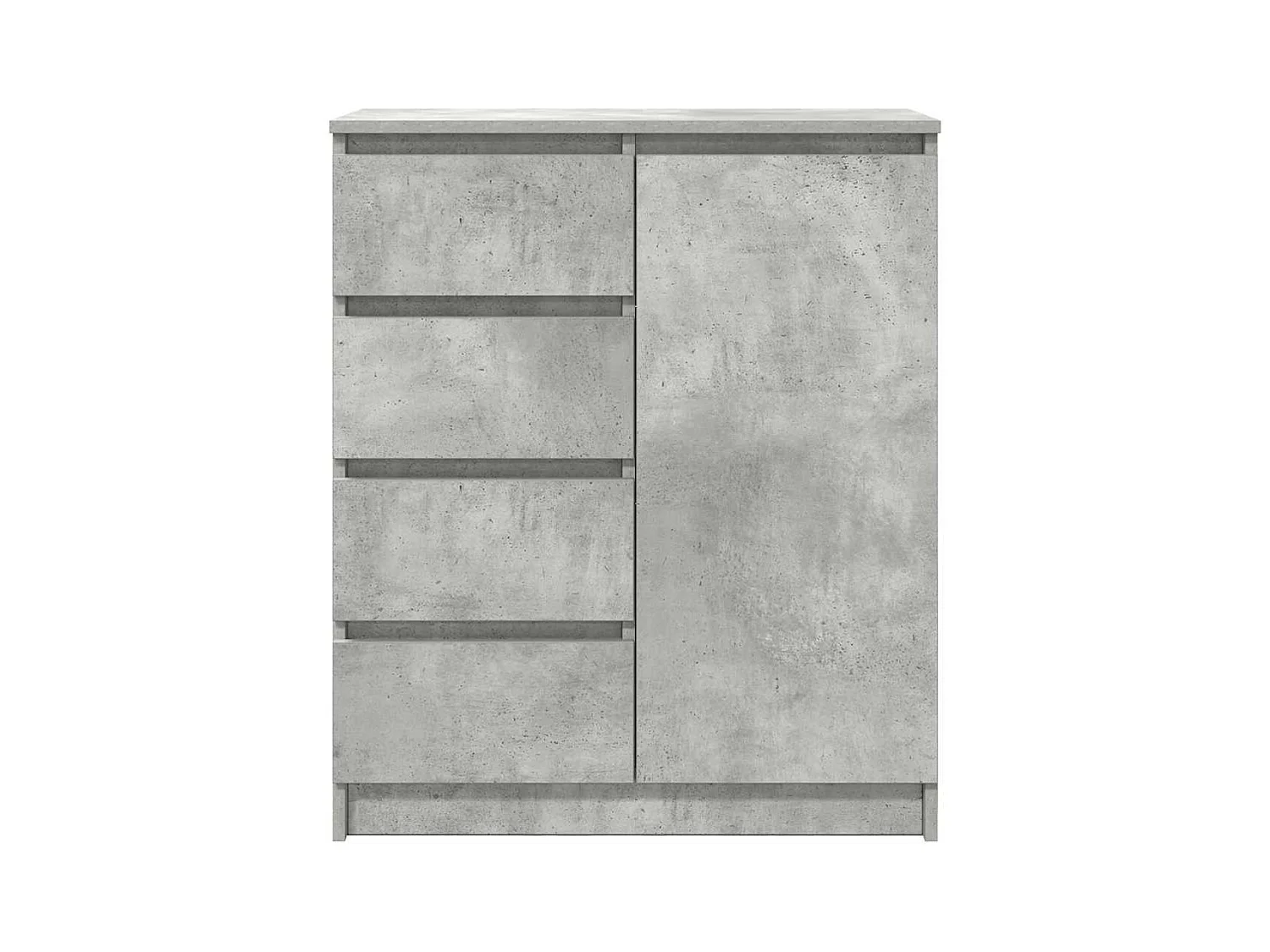 Buffet avec tiroirs gris béton 71x35x84 cm bois d'ingénierie