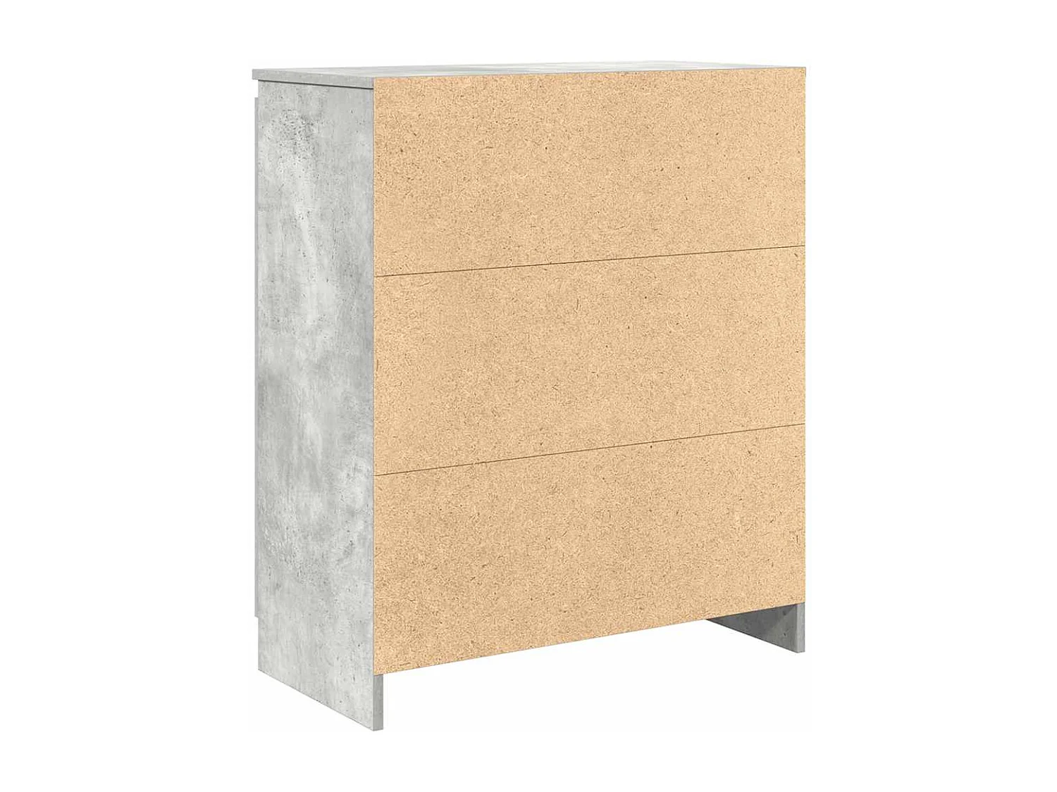 Buffet avec tiroirs gris béton 71x35x84 cm bois d'ingénierie