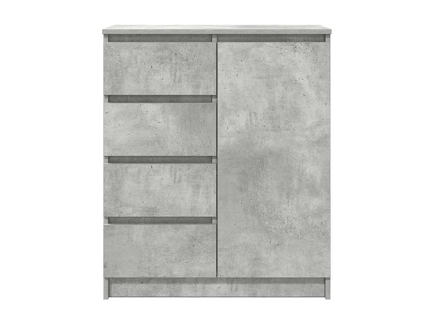 Buffet avec tiroirs gris béton 71x35x84 cm bois d'ingénierie