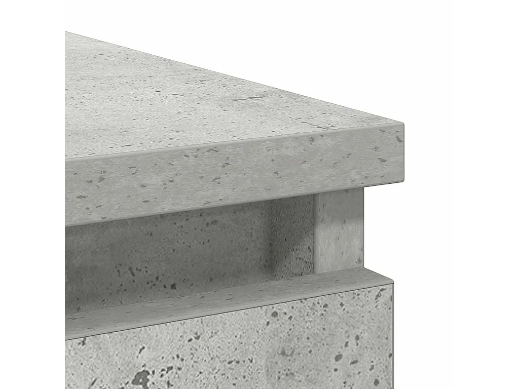 Buffet avec tiroirs gris béton 71x35x84 cm bois d'ingénierie