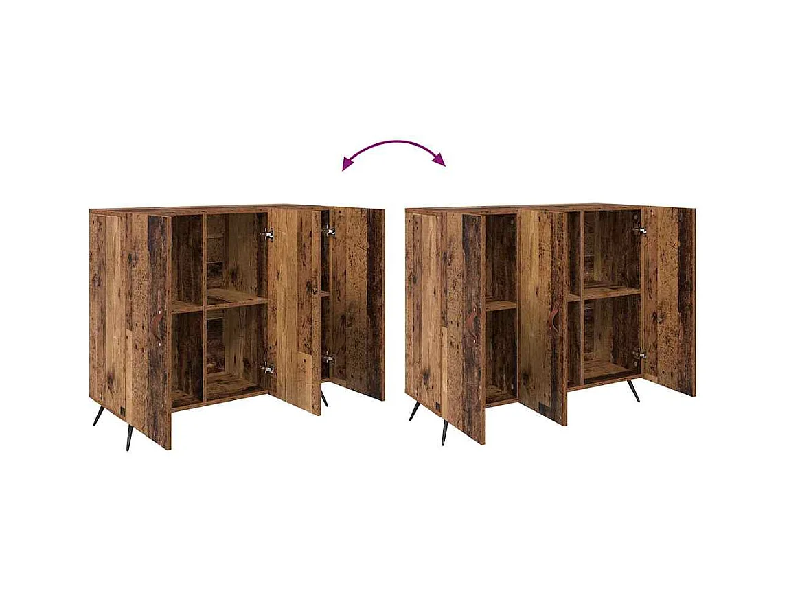 Buffet Marron 90 x 34 x 80 cm Bois d'ingénierie