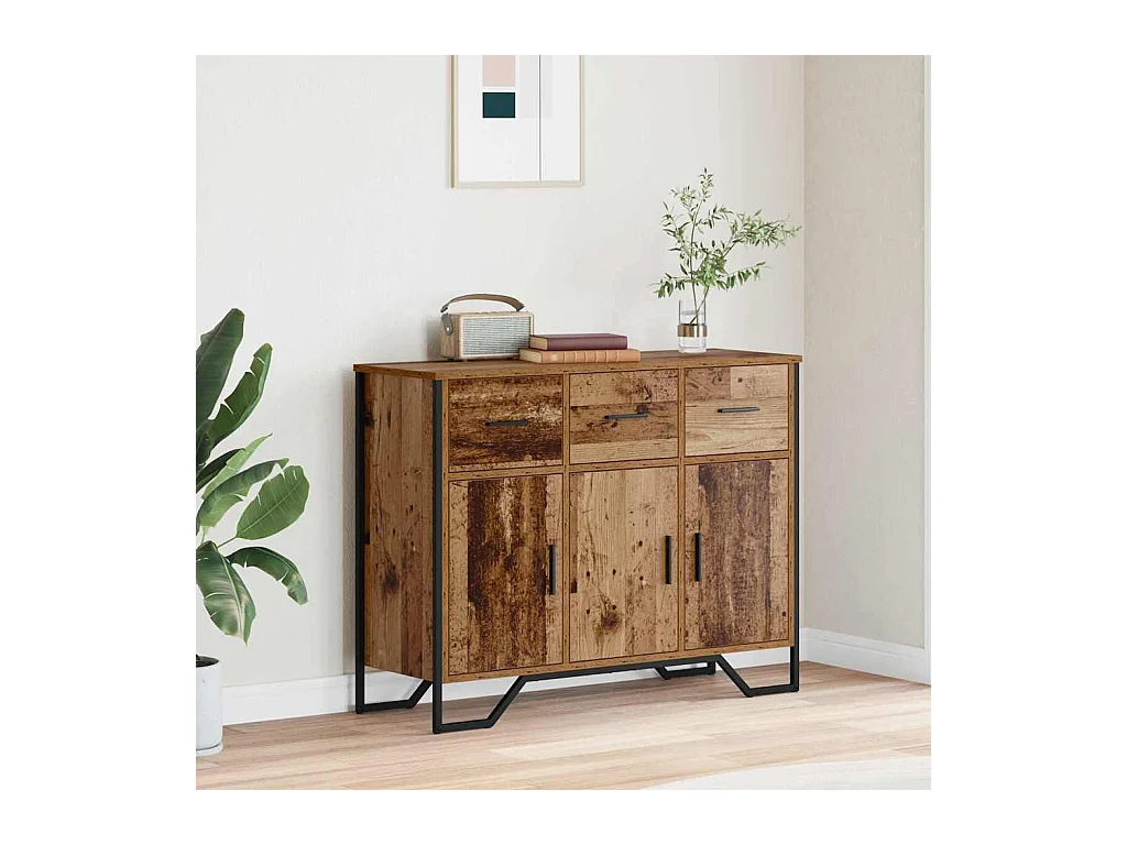 Buffet Bois ancien 97 x 32.5 x 74.5 cm Bois d'ingénierie