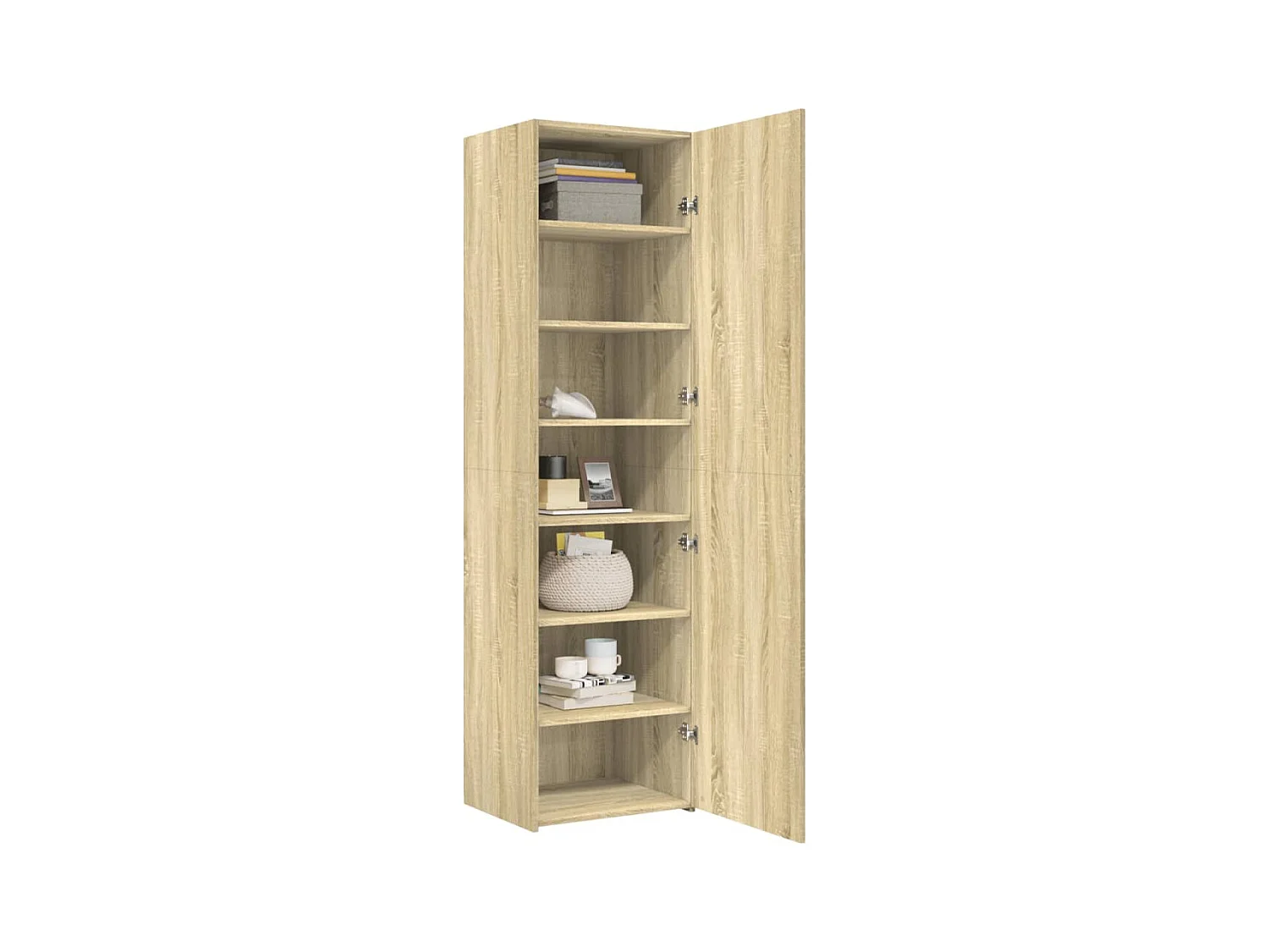 Buffet haut chêne sonoma 50x42,5x185 cm bois d'ingénierie