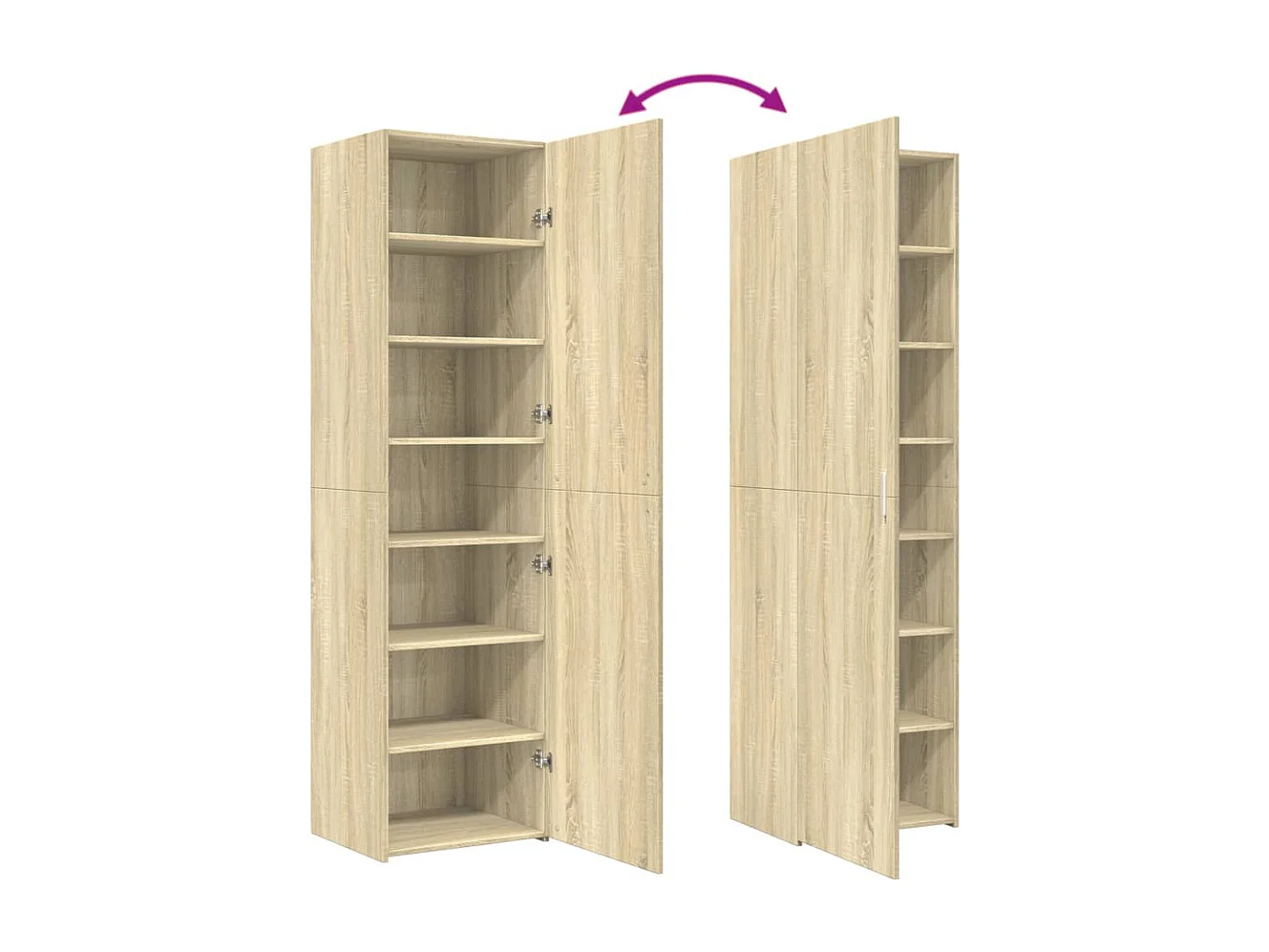 Buffet haut chêne sonoma 50x42,5x185 cm bois d'ingénierie