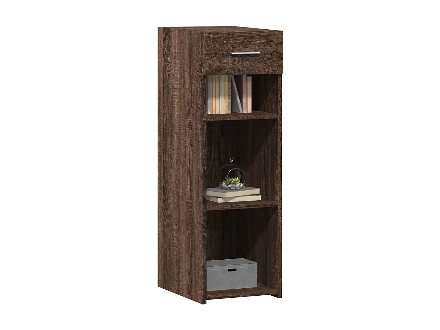 Buffet chêne marron 30x42,5x93 cm bois d'ingénierie