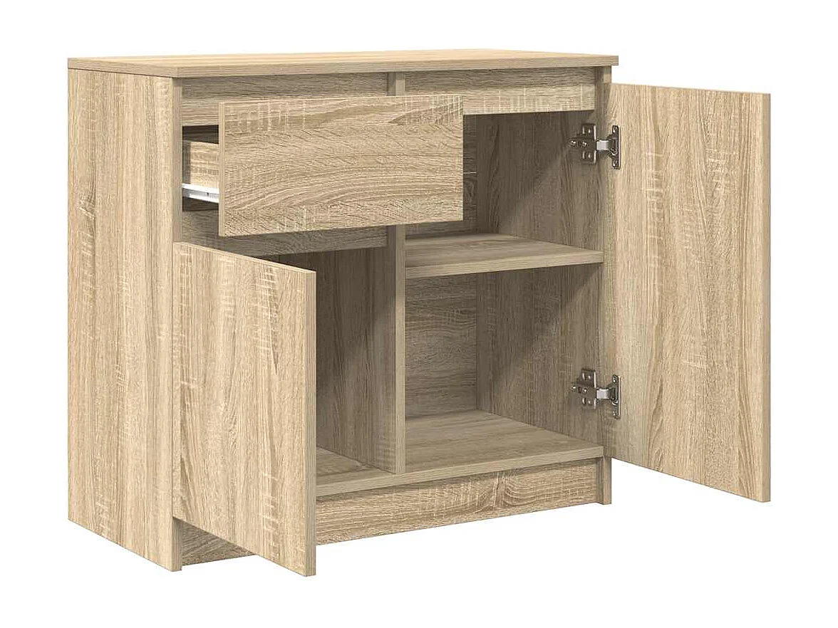 Buffet avec tiroir chêne sonoma 71x35x65 cm bois d'ingénierie