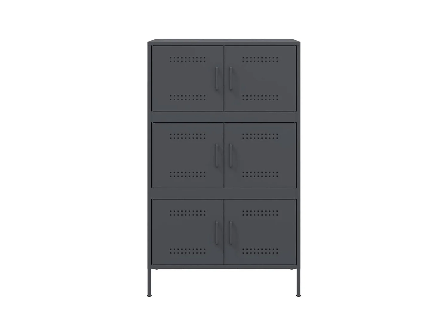 Buffet haut anthracite 68x39x113 cm acier