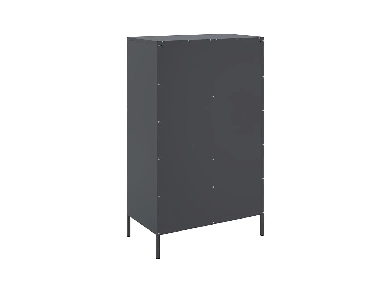 Buffet haut anthracite 68x39x113 cm acier