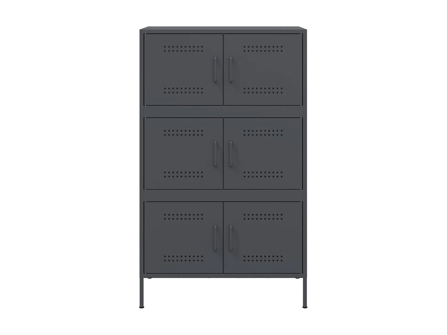 Buffet haut anthracite 68x39x113 cm acier