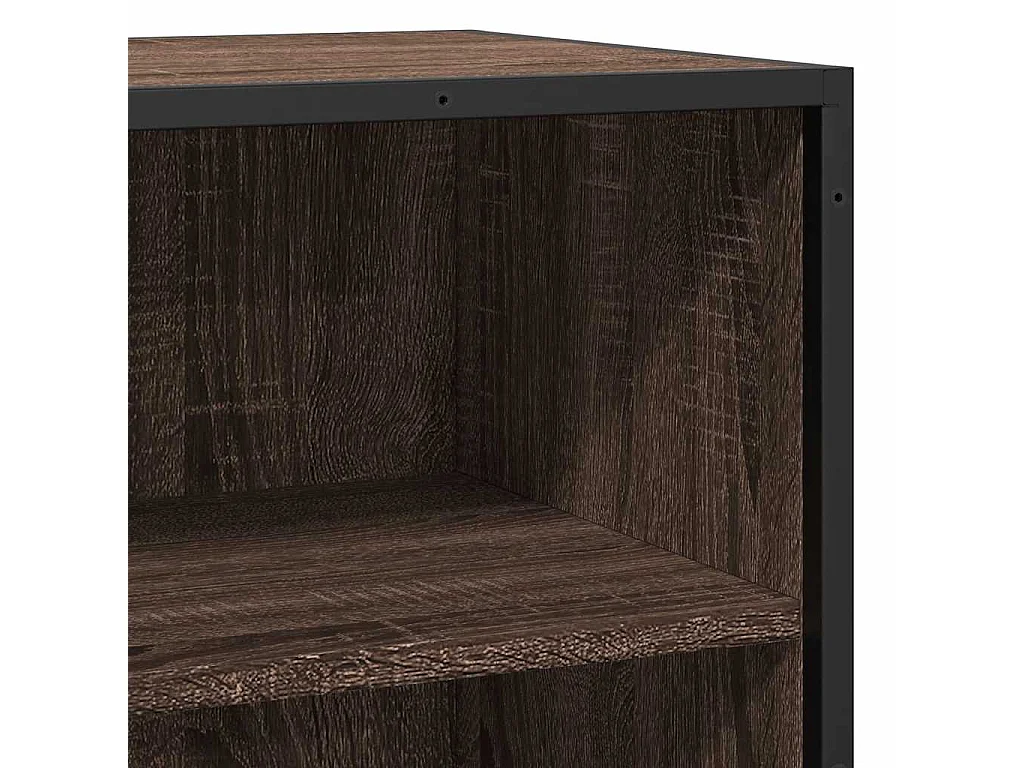 Buffet chêne marron 35,5x35x76 cm bois d'ingénierie et métal