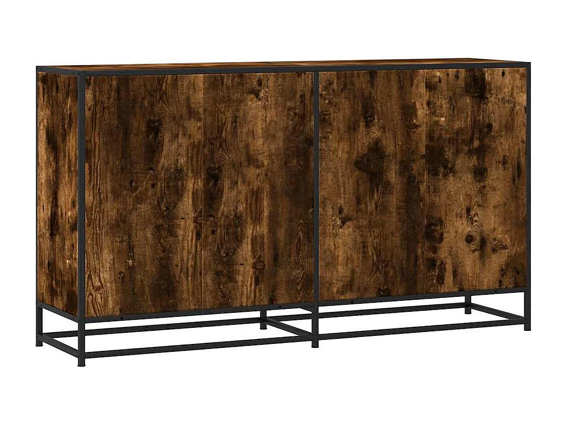 Buffet chêne fumé 134x35x76 cm bois d'ingénierie