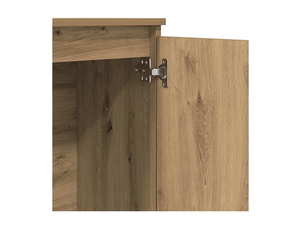 Buffet chêne artisanal 102x35x70 cm bois d'ingénierie