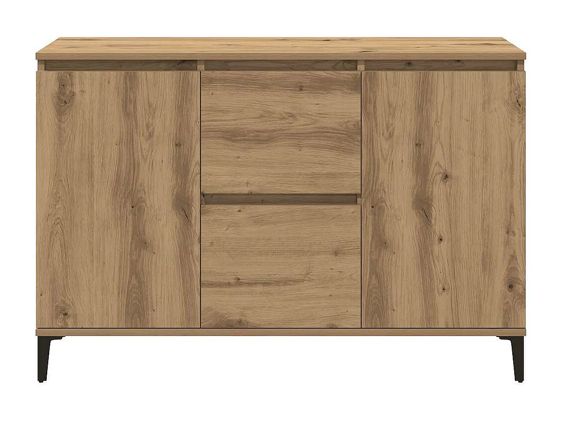 Buffet chêne artisanal 102x35x70 cm bois d'ingénierie