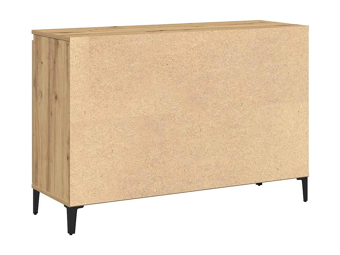 Buffet chêne artisanal 102x35x70 cm bois d'ingénierie