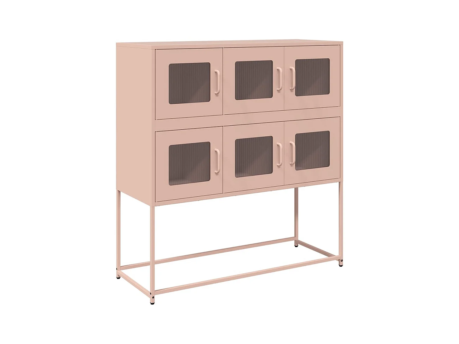 Dressoir 100,5x39x107 cm koudgewalst staal roze