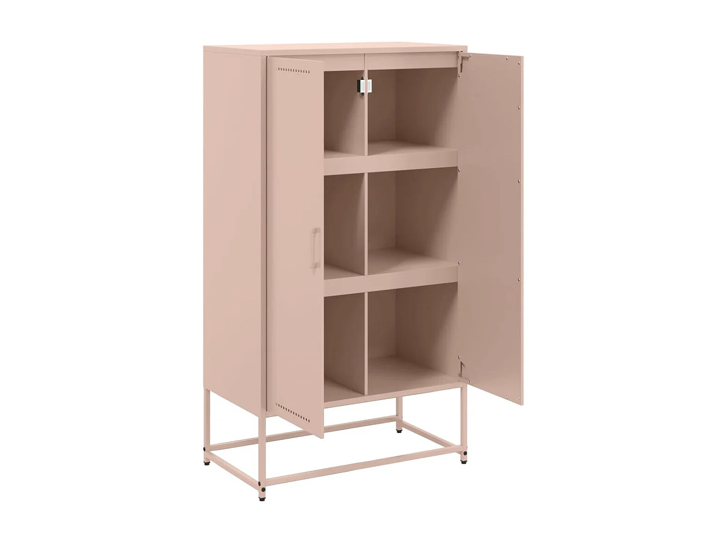Buffet haut rose 68,5x38,5x123,5 cm acier