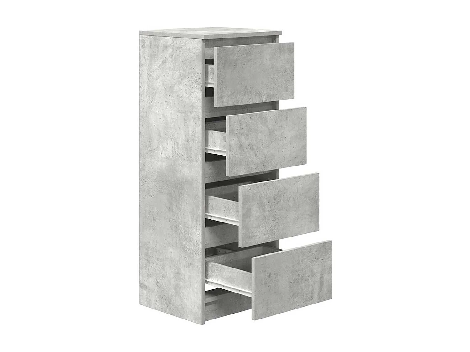 Buffet gris béton 37,5x35x99 cm bois d'ingénierie