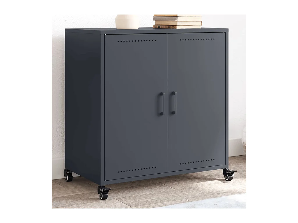 Dressoir 68x39x72 cm staal antracietkleurig