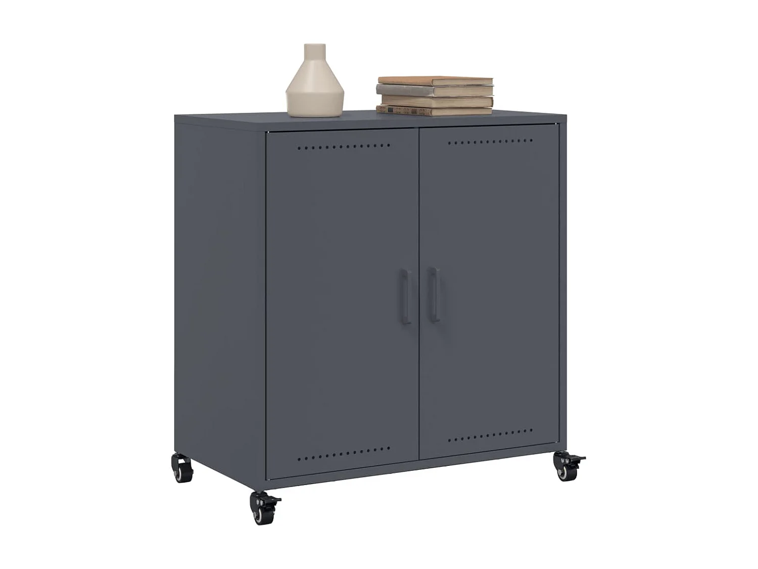 Buffet anthracite 68x39x72 cm acier