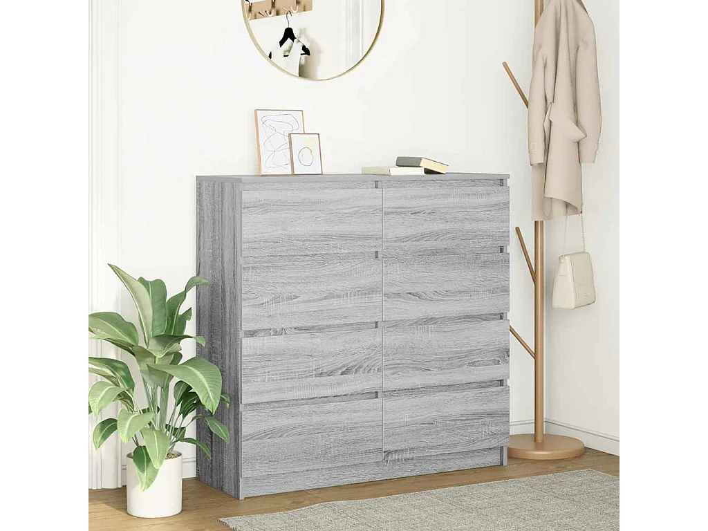 Buffet sonoma gris 100x35x99 cm bois d'ingénierie