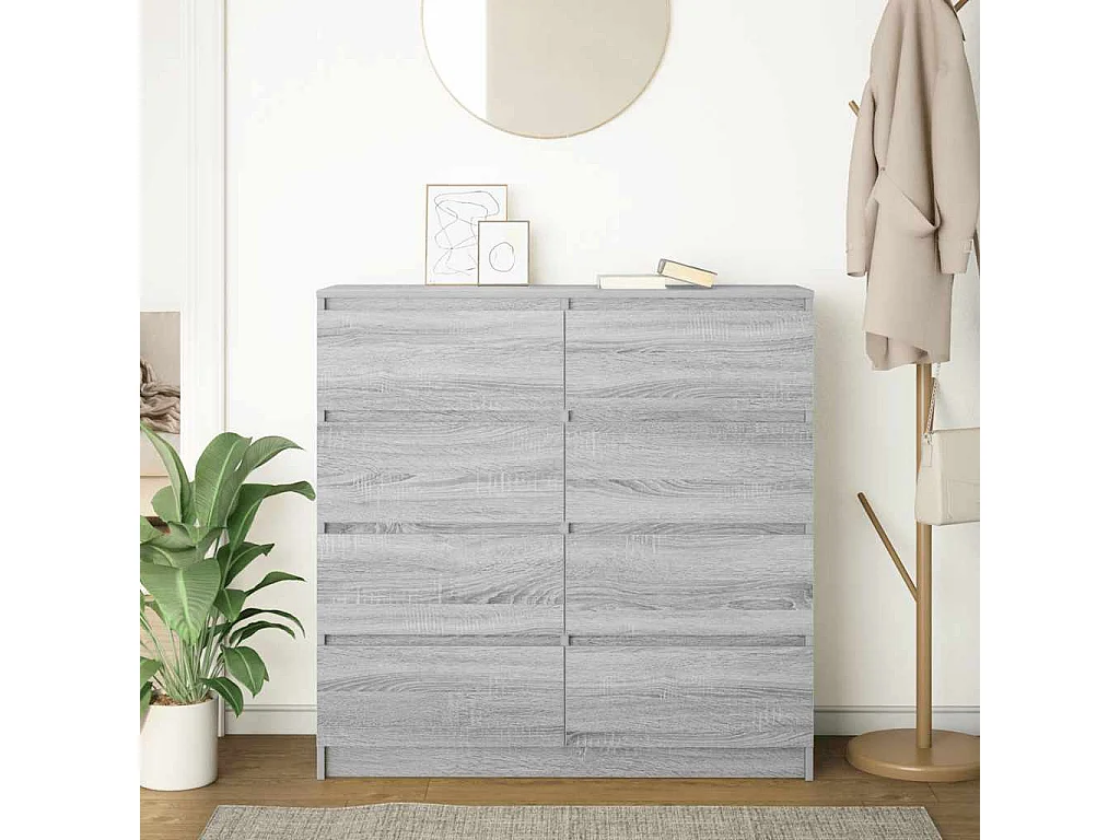 Buffet sonoma gris 100x35x99 cm bois d'ingénierie