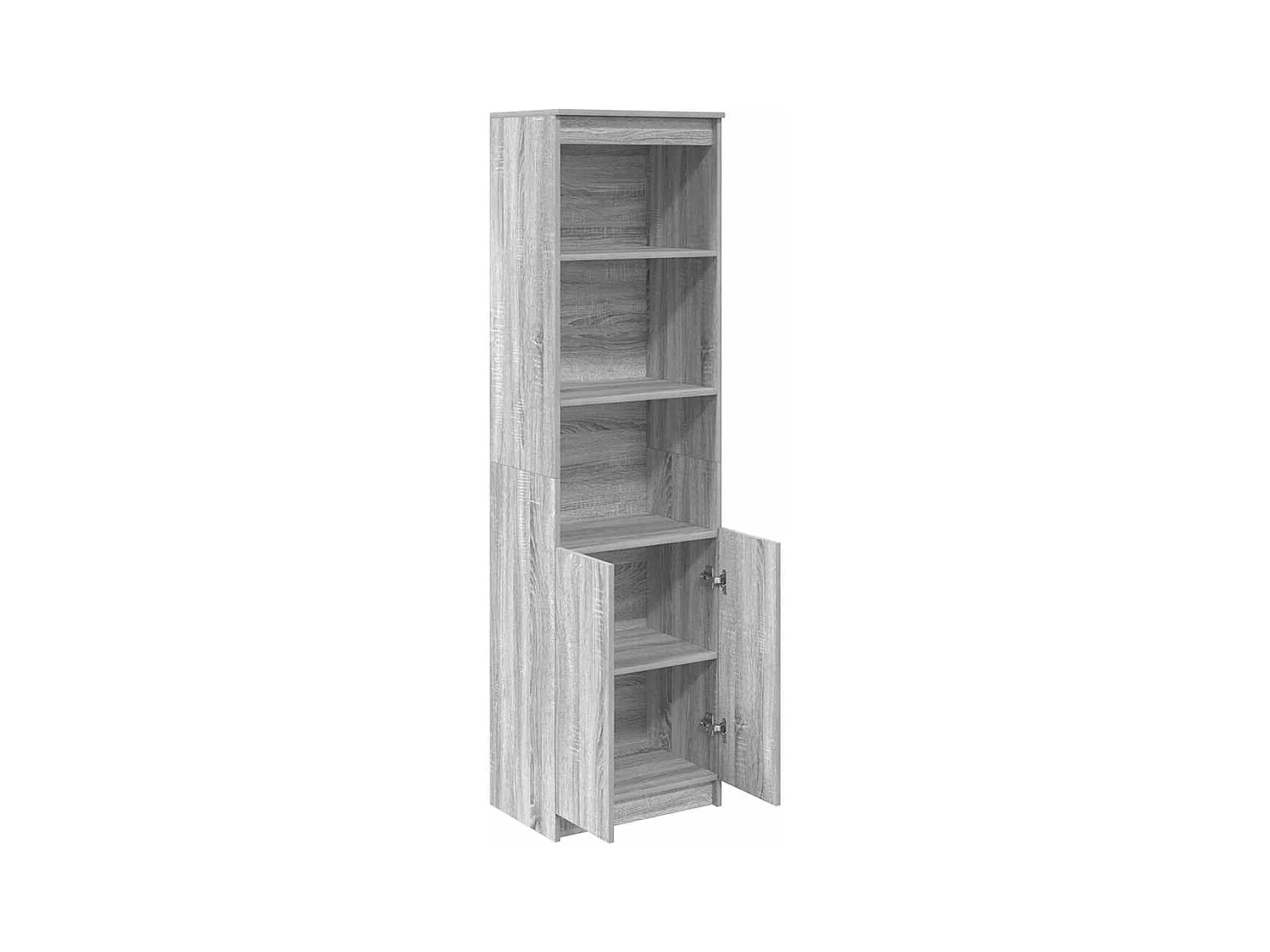 Buffet haut sonoma gris 50x35x180 cm bois d'ingénierie