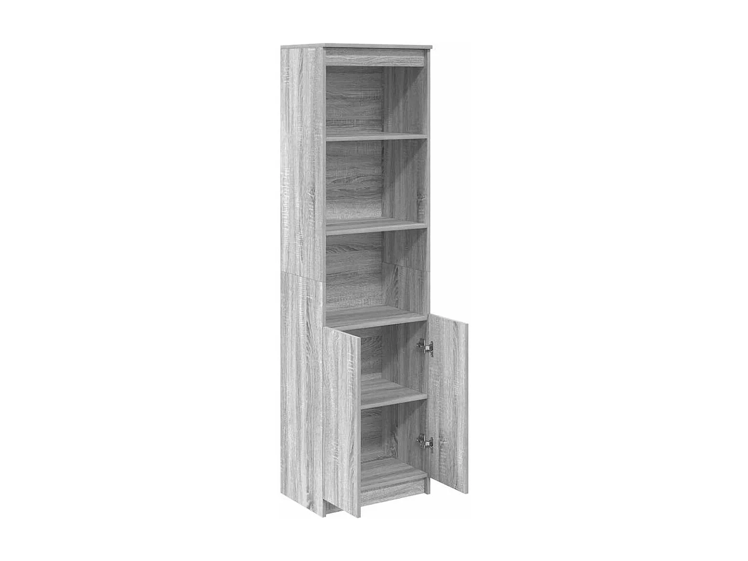 Buffet haut sonoma gris 50x35x180 cm bois d'ingénierie