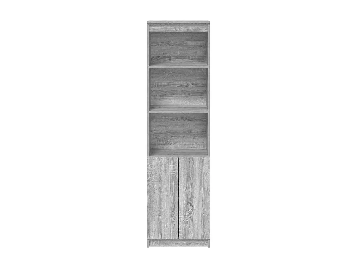 Buffet haut sonoma gris 50x35x180 cm bois d'ingénierie