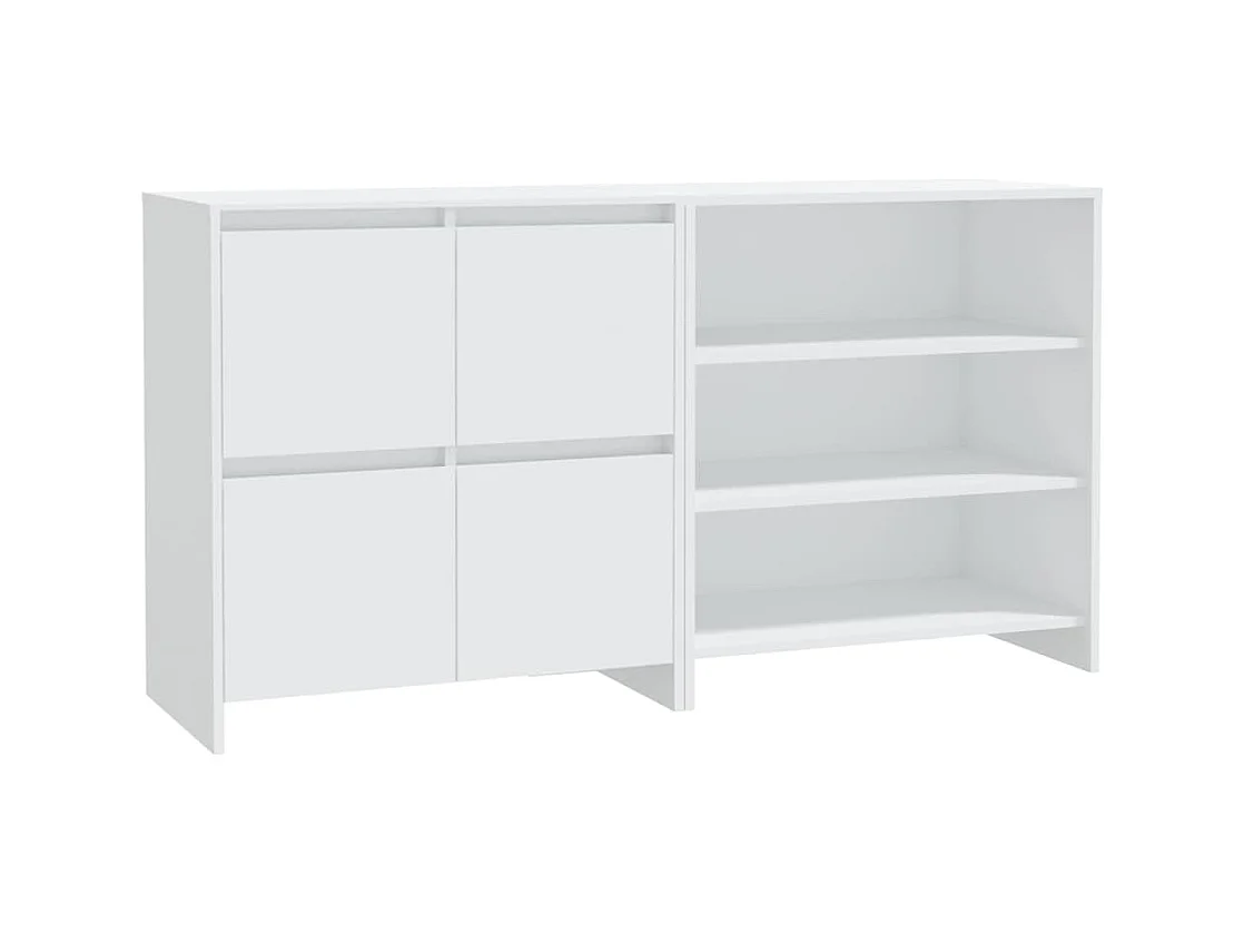 Buffets 2 pièces Blanc Bois d'ingénierie