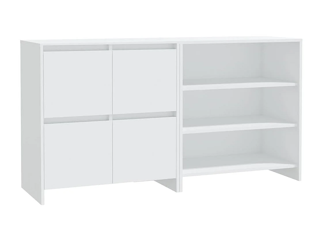 Buffets 2 pièces Blanc Bois d'ingénierie