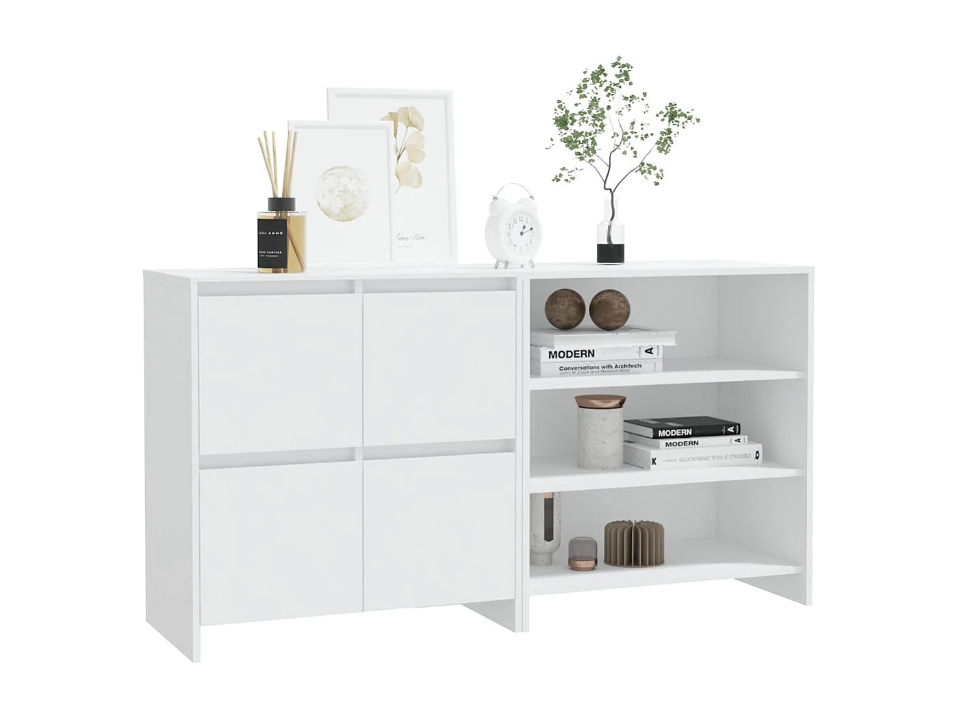 Buffets 2 pièces Blanc Bois d'ingénierie
