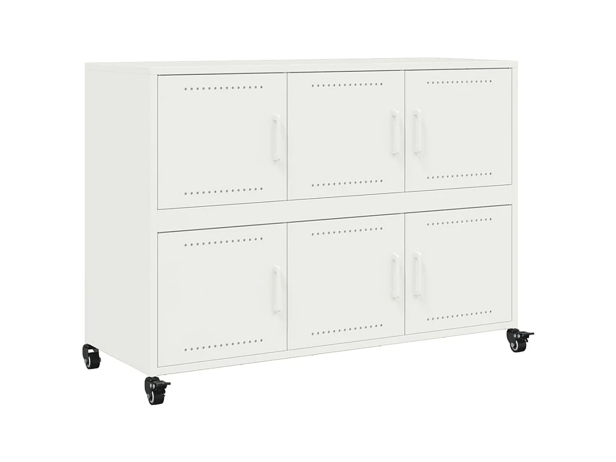 Buffet blanc 100,5x39x72 cm acier