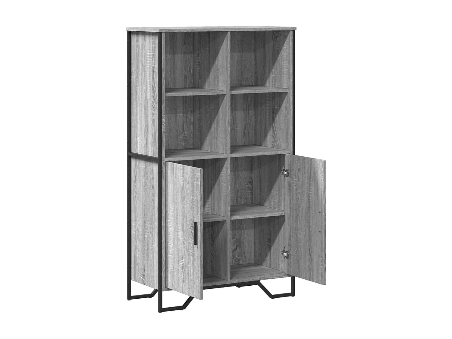 Buffet haut sonoma gris 79,5x35,5x137,5 cm bois d'ingénierie