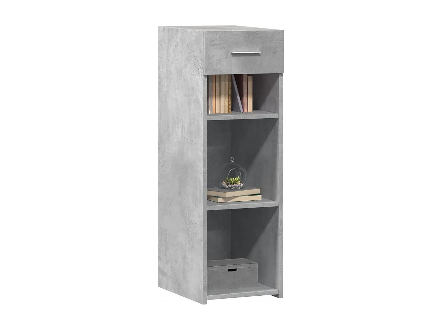 Buffet gris béton 30x42,5x93 cm bois d'ingénierie