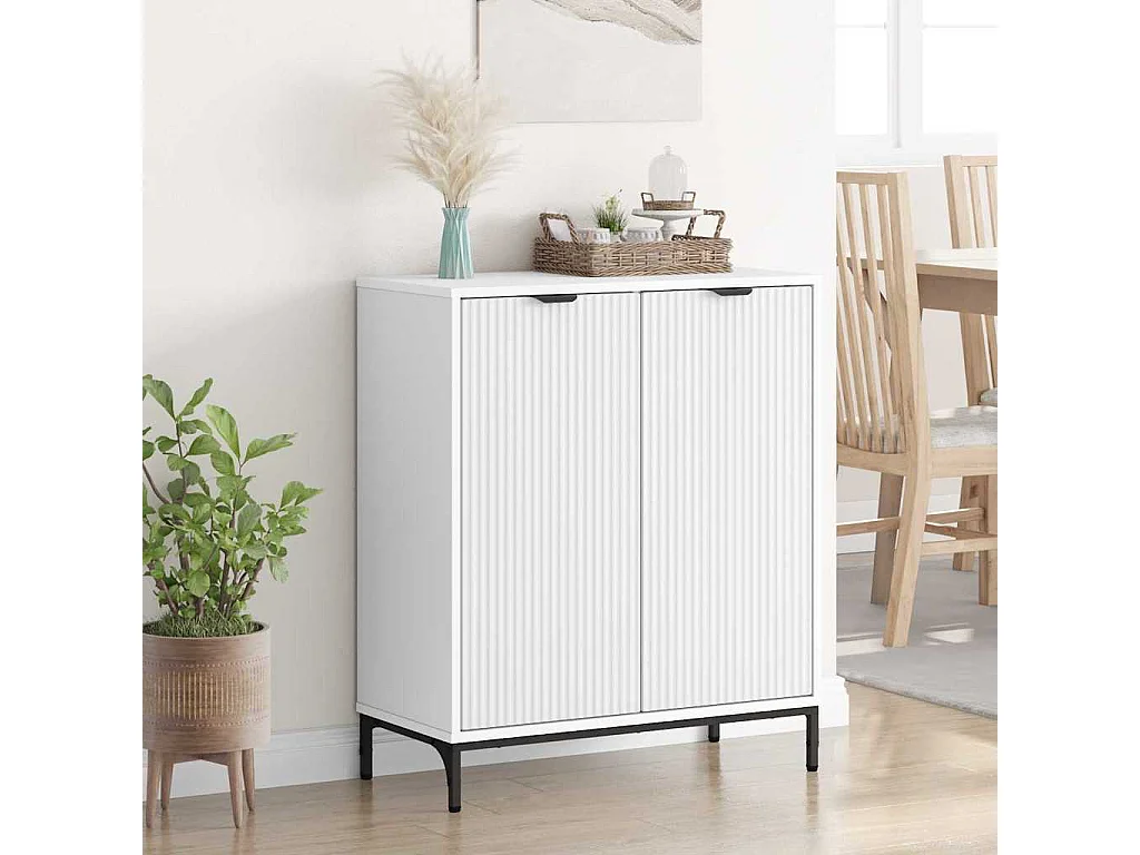 Buffet Blanc 69,5 x 33 x 82 cm Bois d'ingénierie