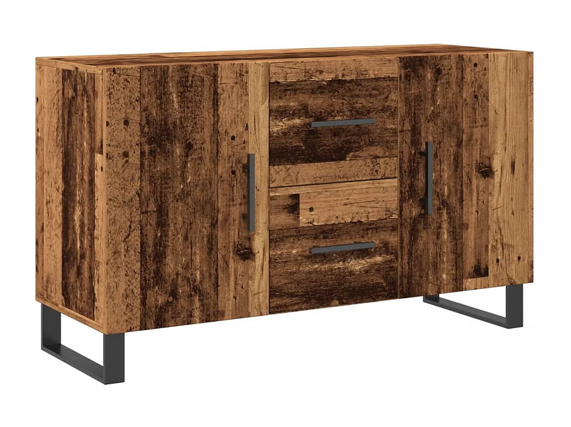 Dressoir 100x36x60 cm bewerkt hout oud houtkleurig