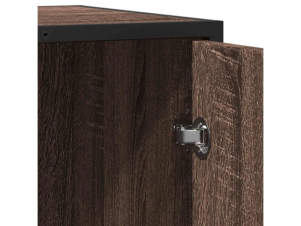 Buffet chêne marron 62x35x76 cm bois d'ingénierie