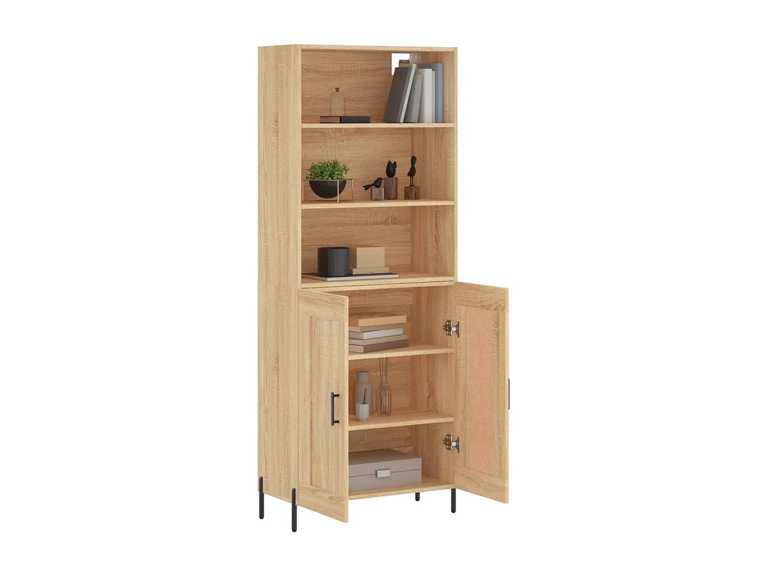 Buffet haut Chêne sonoma 69,5x34x180 cm Bois d'ingénierie