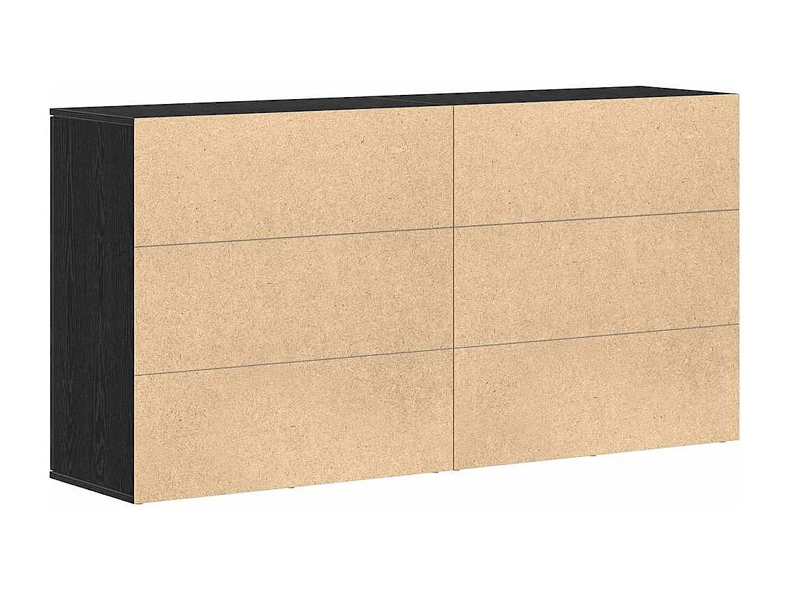 Buffets 2 pièces Chêne noir 79 x 38 x 80 cm Bois d'ingénierie