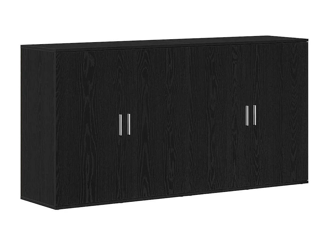 Buffets 2 pièces Chêne noir 79 x 38 x 80 cm Bois d'ingénierie