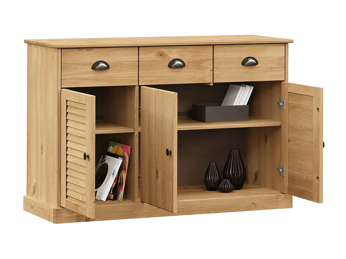 Aparador con cajones VIGO madera maciza pino 113x40x75 cm